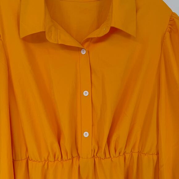 SHEIN Curve Orange Tiered Shirt Dress - Plus Size XXL - Picture 2 of 5